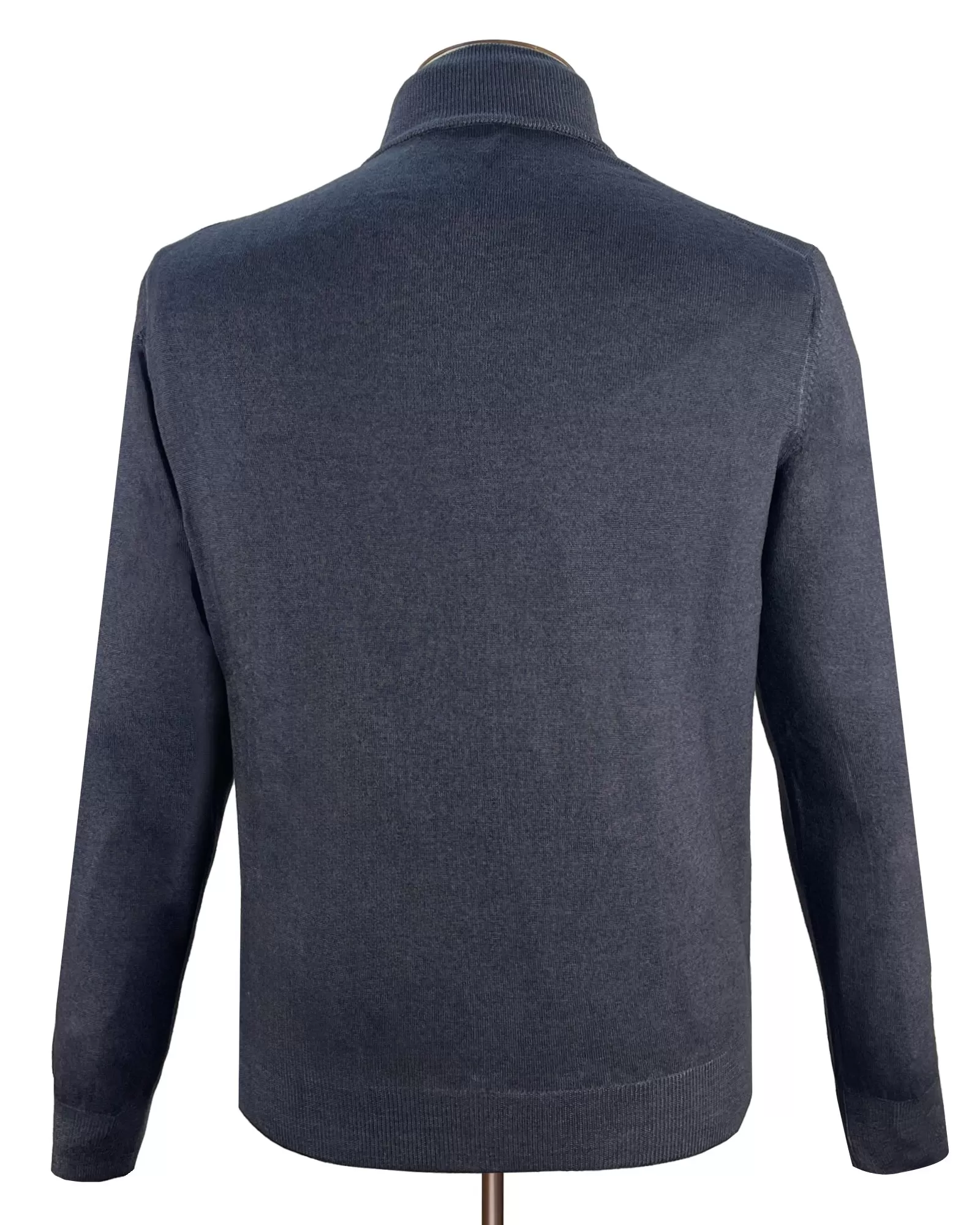 Carbon Merino Wool Zip Sweater