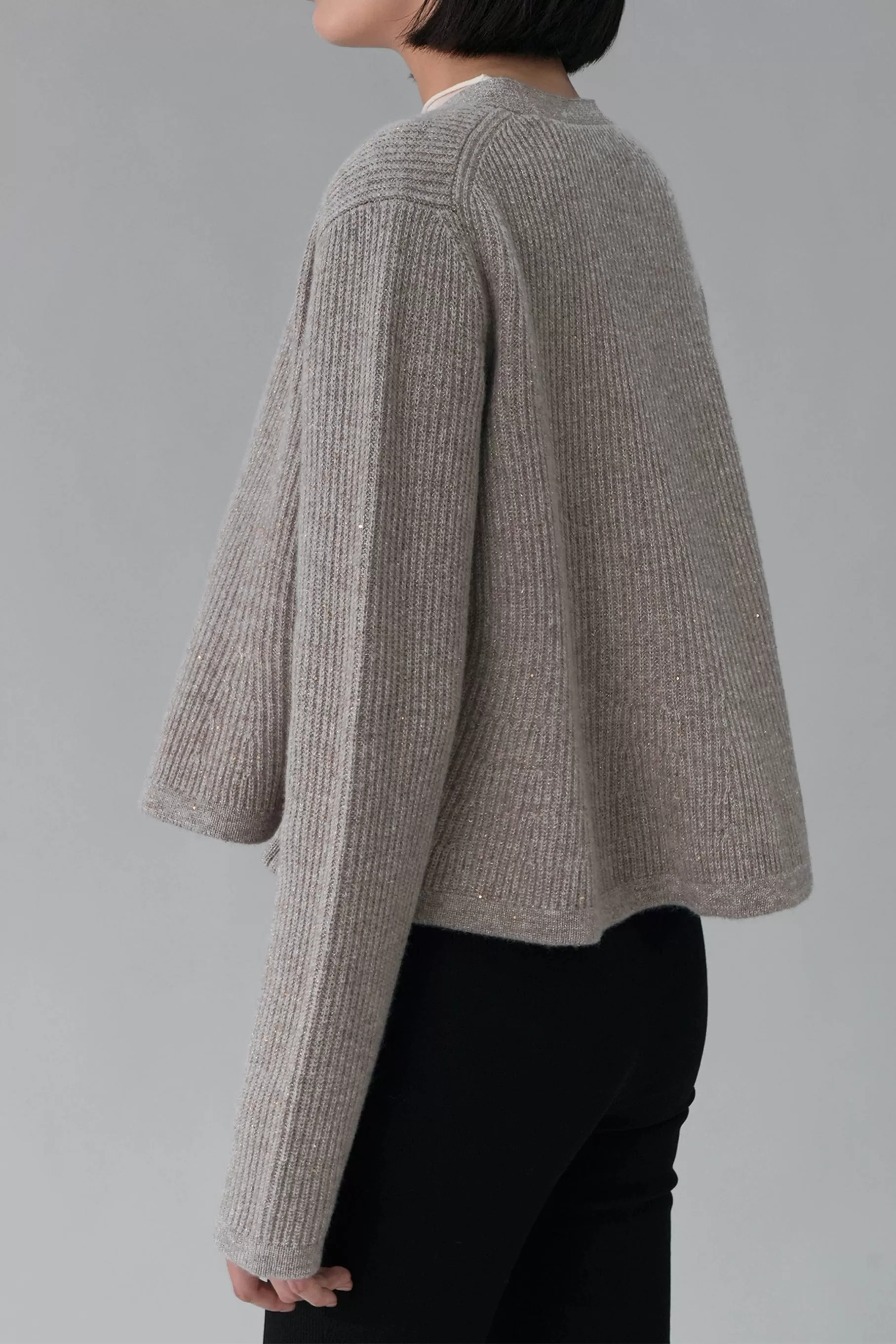 Carey Wool Cardigan, Beige