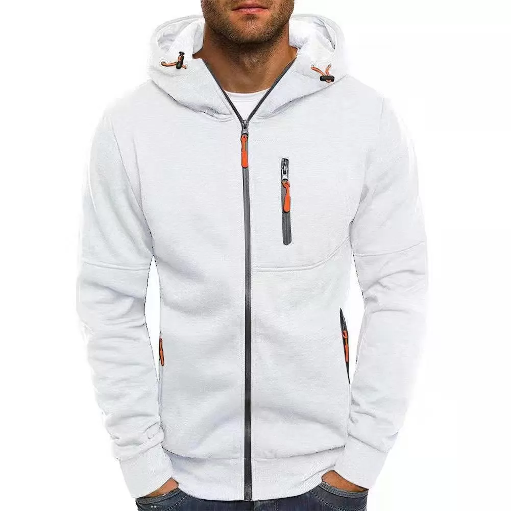 CASUAL THICKEN ZIPPER HOODED JACKET