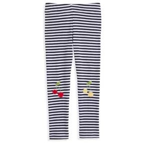 Cherries Stripe Applique Leggings Bella Bliss