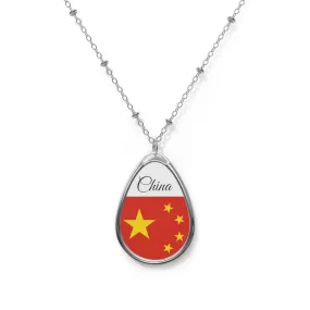 China Flag Necklace / Patriotic Jewelry For China Lovers