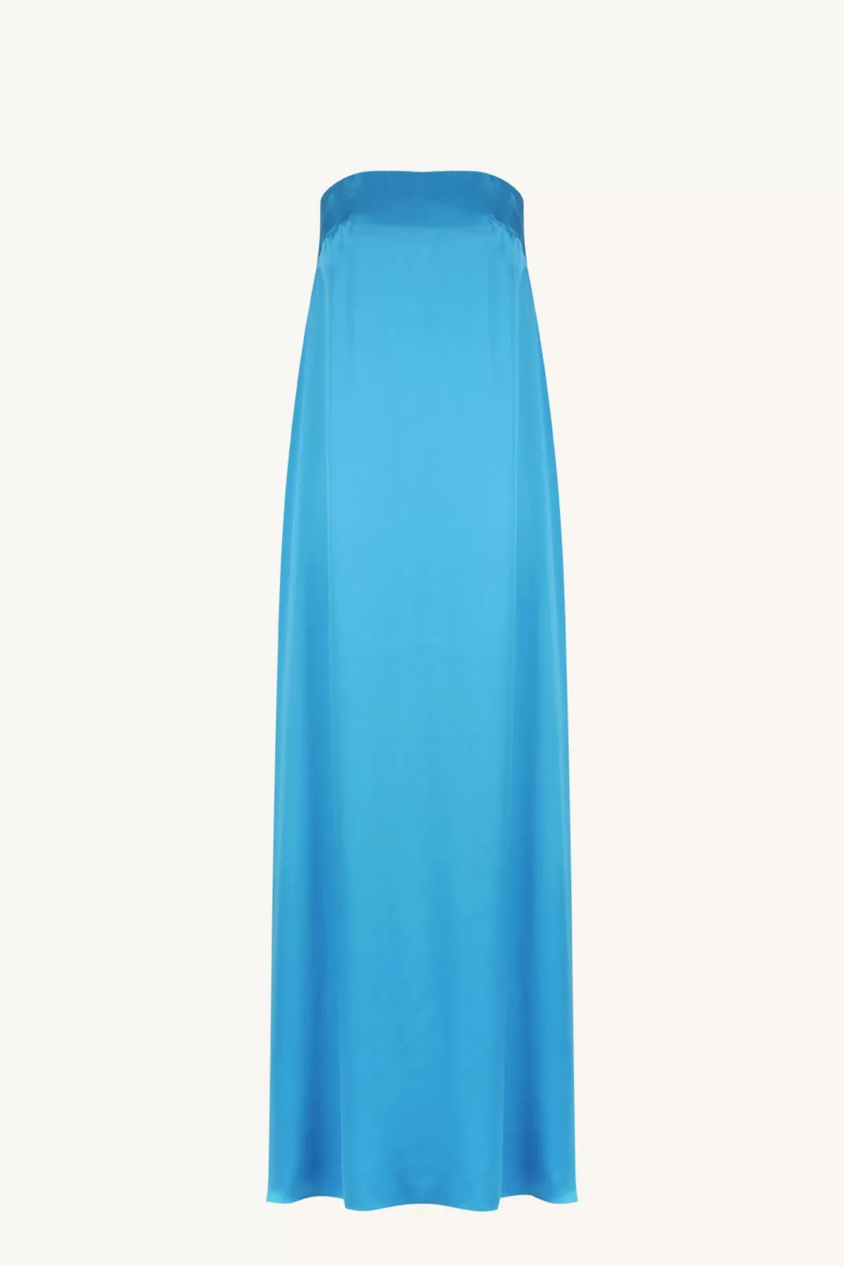 CIEL SILK STRAPLESS COLUMN MAXI DRESS