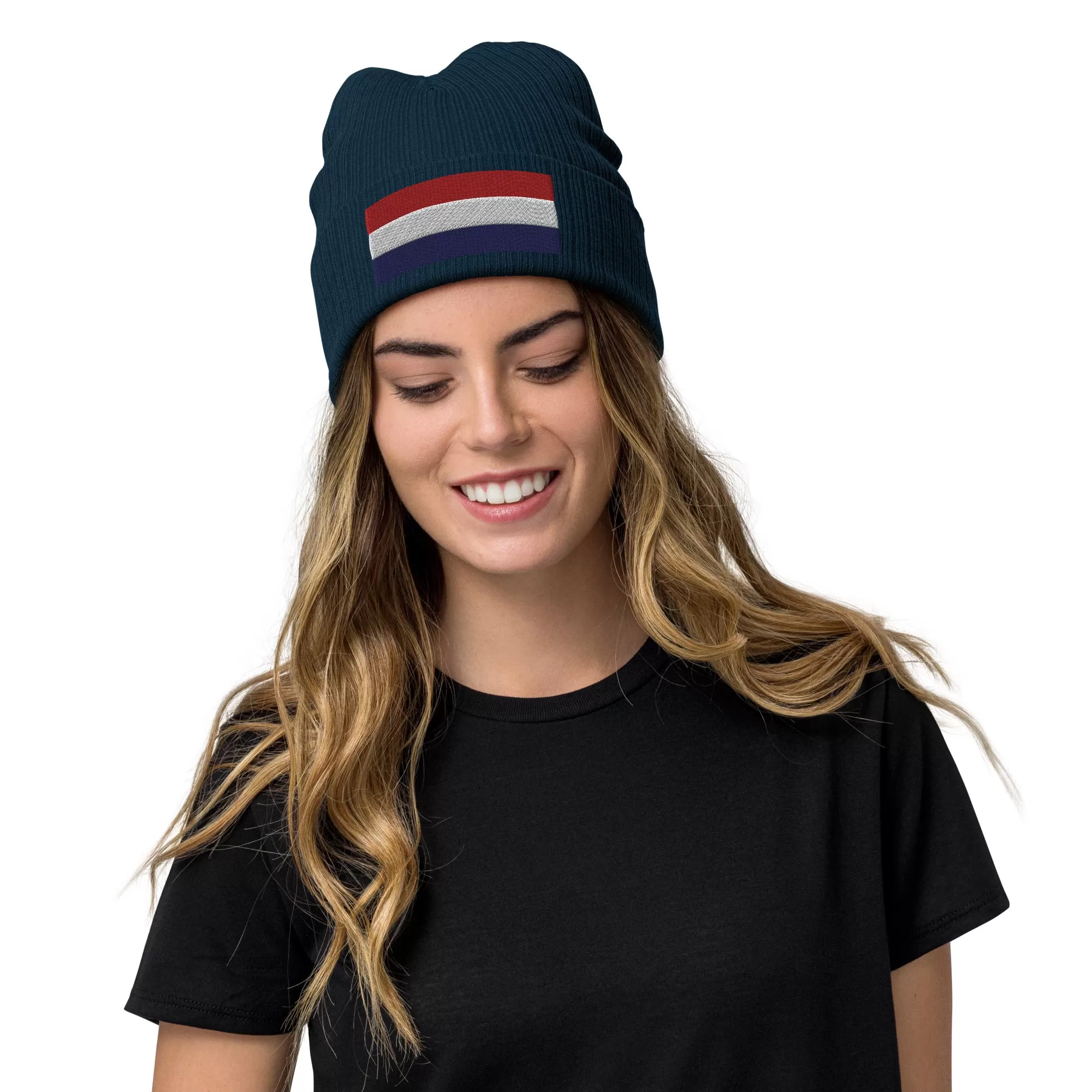 Colours Of The Netherlands Flag Beanie / Premium Quality Beanie With Embroidered Flag Of The Netherlands