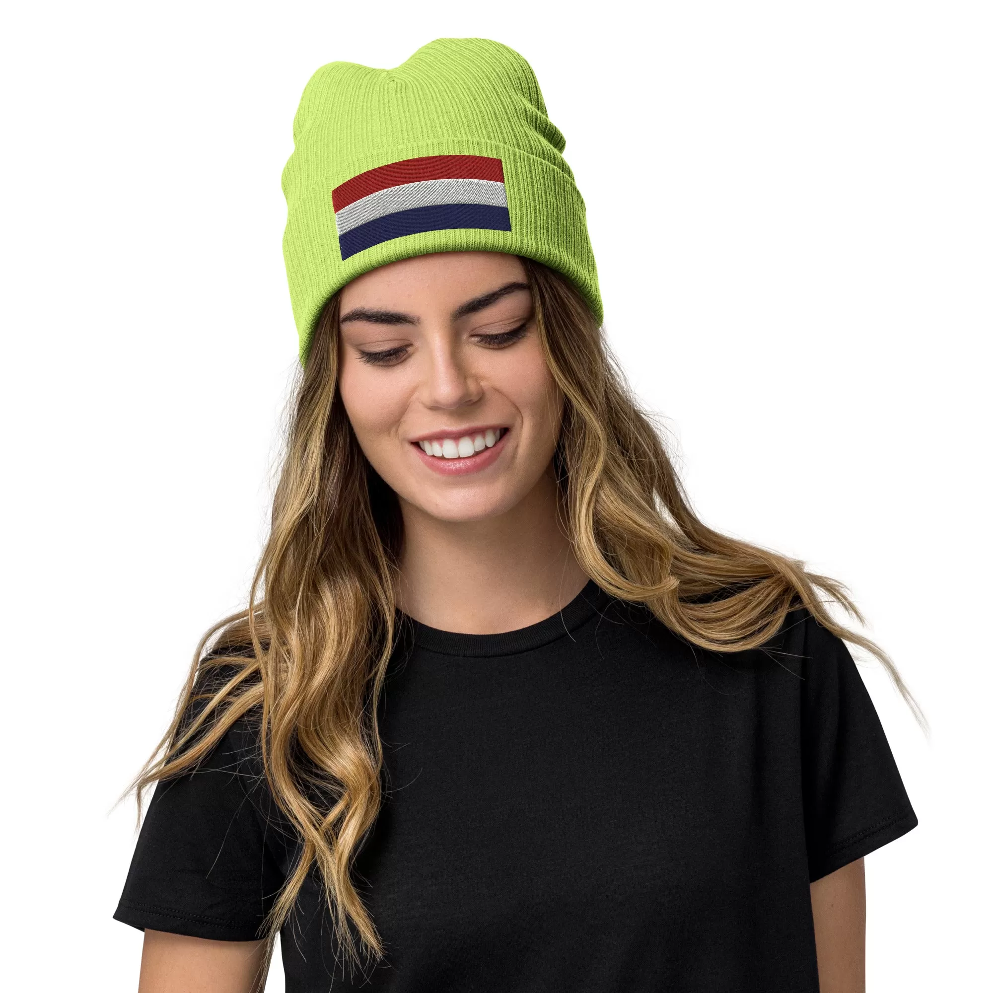 Colours Of The Netherlands Flag Beanie / Premium Quality Beanie With Embroidered Flag Of The Netherlands