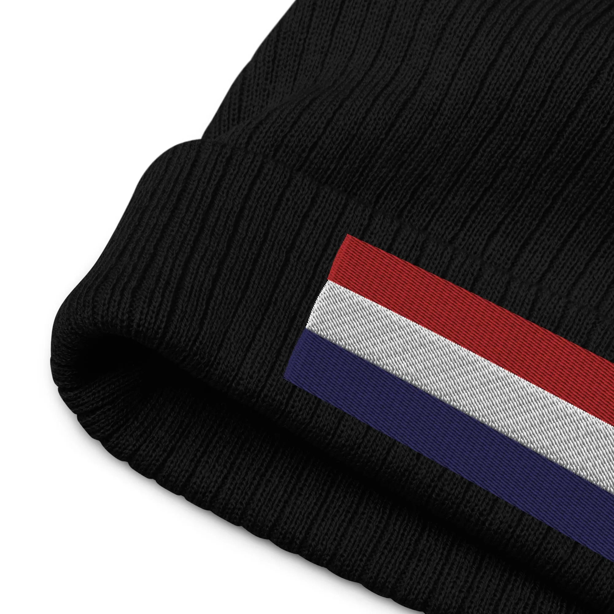 Colours Of The Netherlands Flag Beanie / Premium Quality Beanie With Embroidered Flag Of The Netherlands