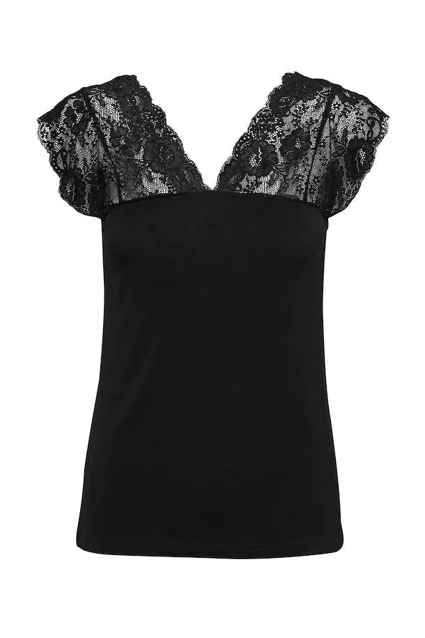 Culture - Poppy Lace Top - Black