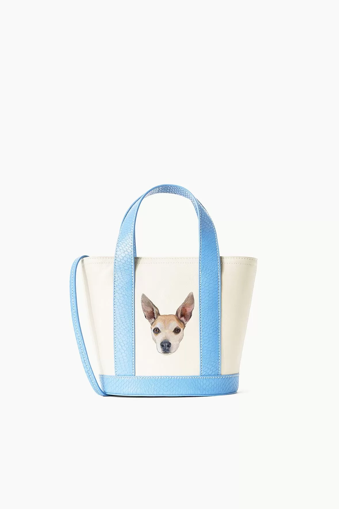 CUSTOM ALLORA MINI TOTE | CREAM STAUD BLUE