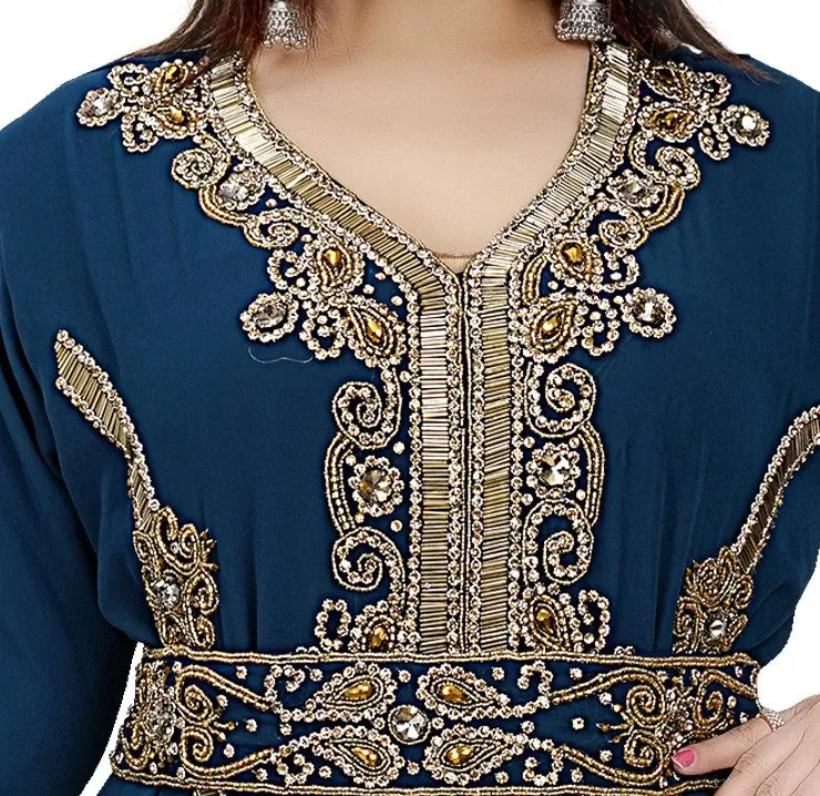 Designer Jalabiya Embroidered Gown