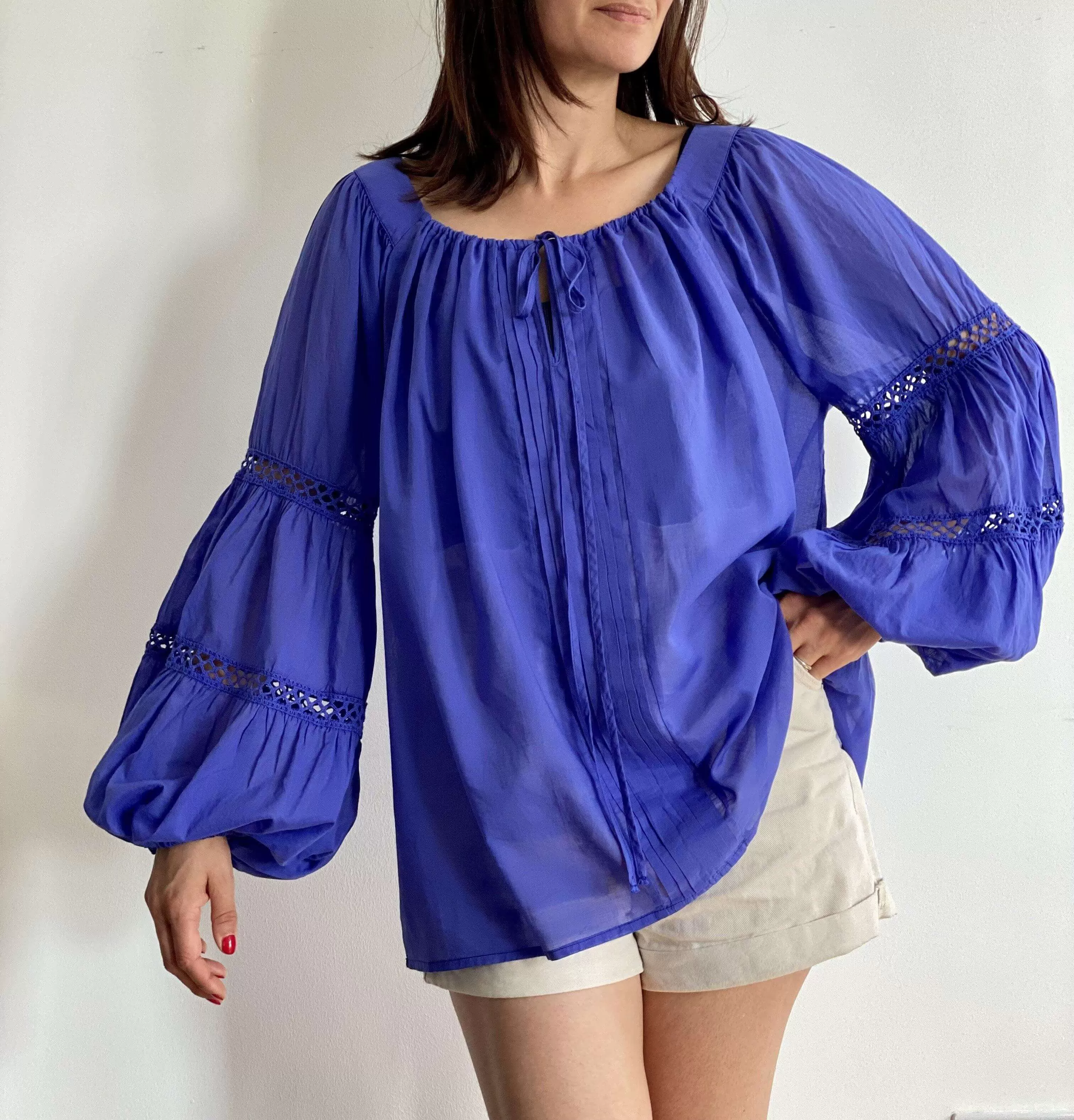 DEVOTION TWINS Blue Harlow Blouse