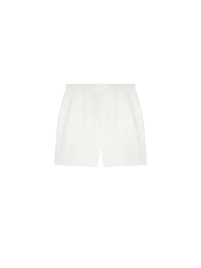 DNA Aloe Linen Mid Length Shorts—off-white