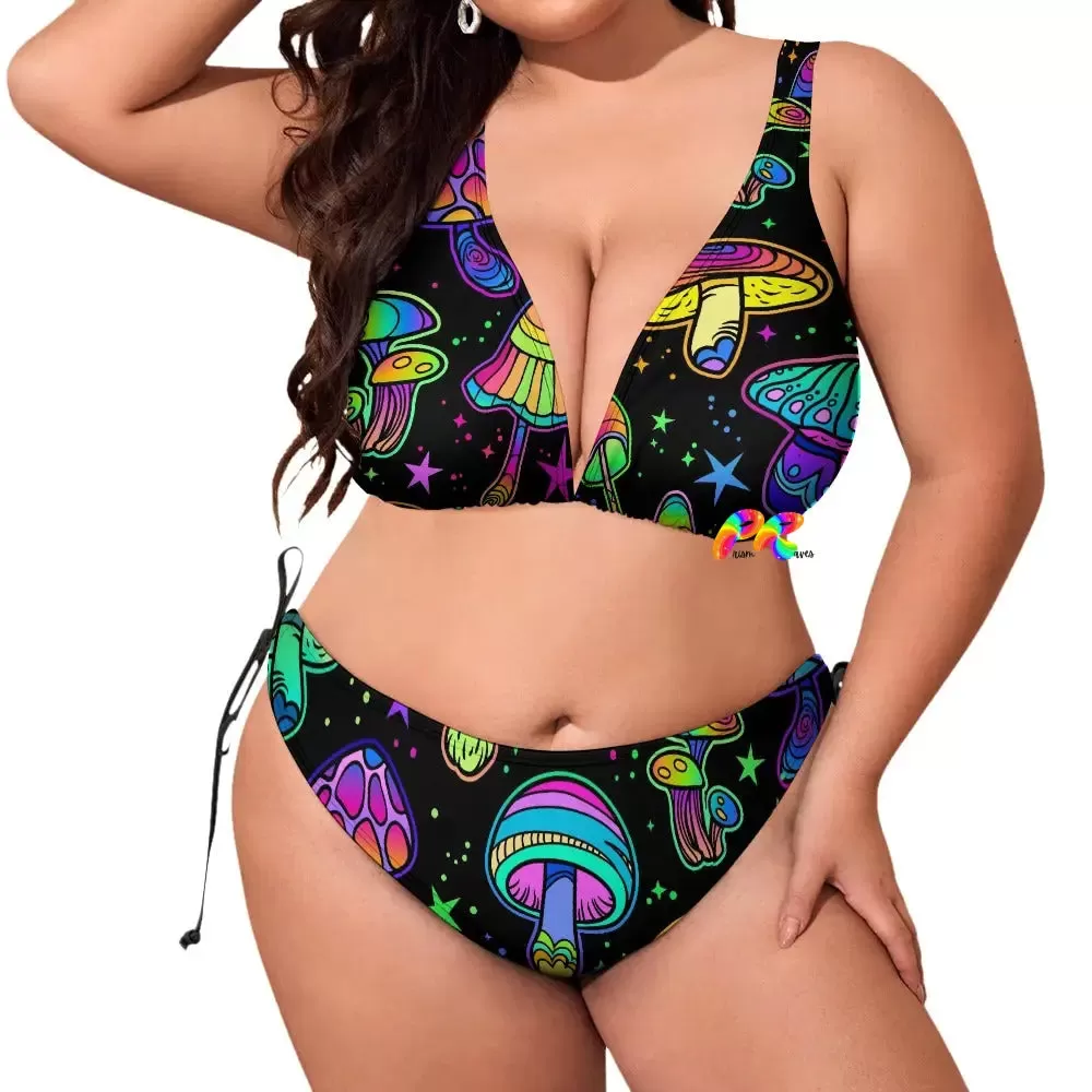 Dreamscape Fungi Rave Plus Size Bikini