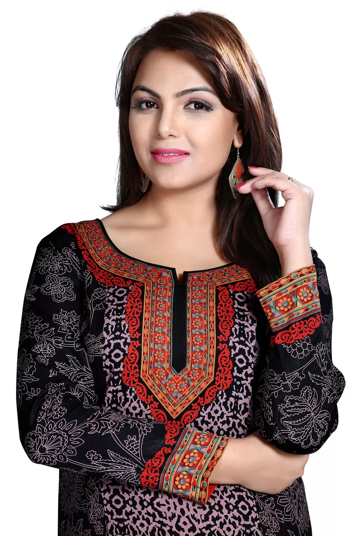 Elegant Black Indian Tunics – Stylish Short Kurti for Women