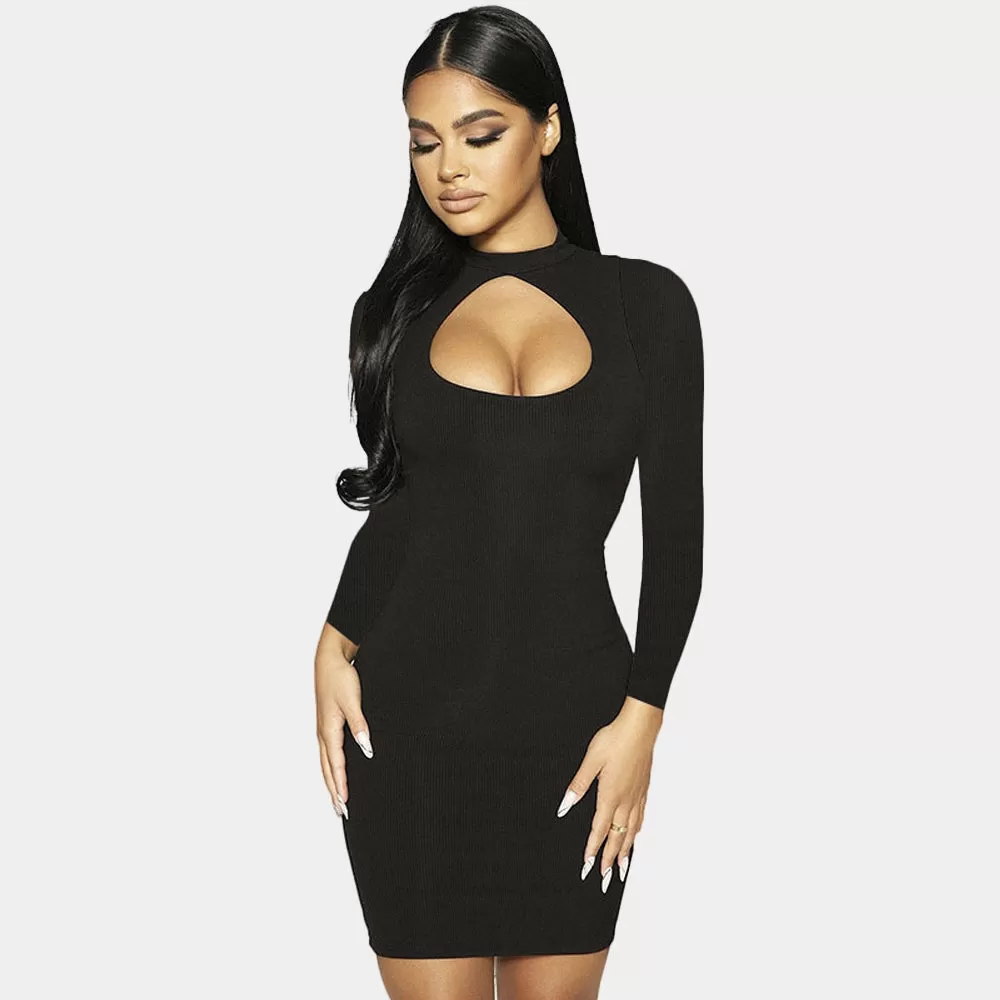 Elegant Empire O-neck Mini Dresses