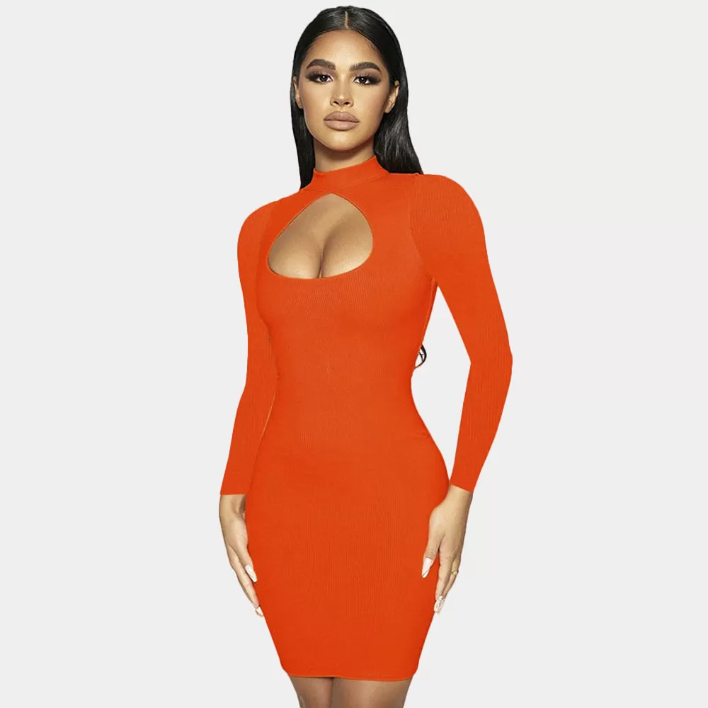 Elegant Empire O-neck Mini Dresses