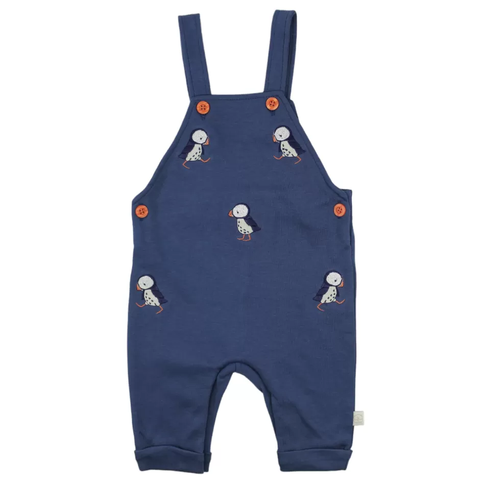 Elegant Kids 2 Pc Cotton Dungaree And T-Shirt Set - Penguin