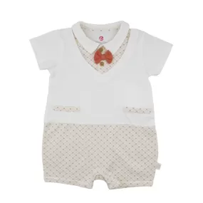 Elegant Kids Romper With Attached Bowtie