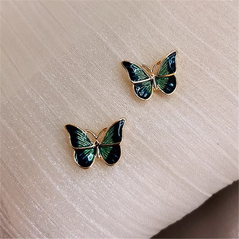 Elegant Korean Butterfly Stud Earrings