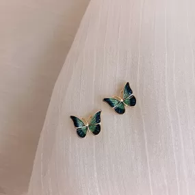 Elegant Korean Butterfly Stud Earrings