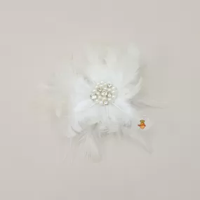 Elegant White Alligator Hair Clip