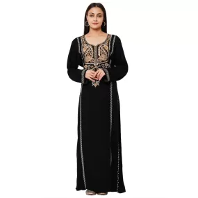 Embroidered Rayon Maxi Dress