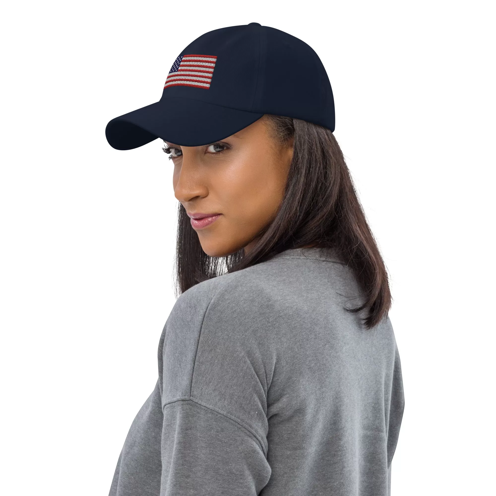 Embroidered USA Flag Dad Hat