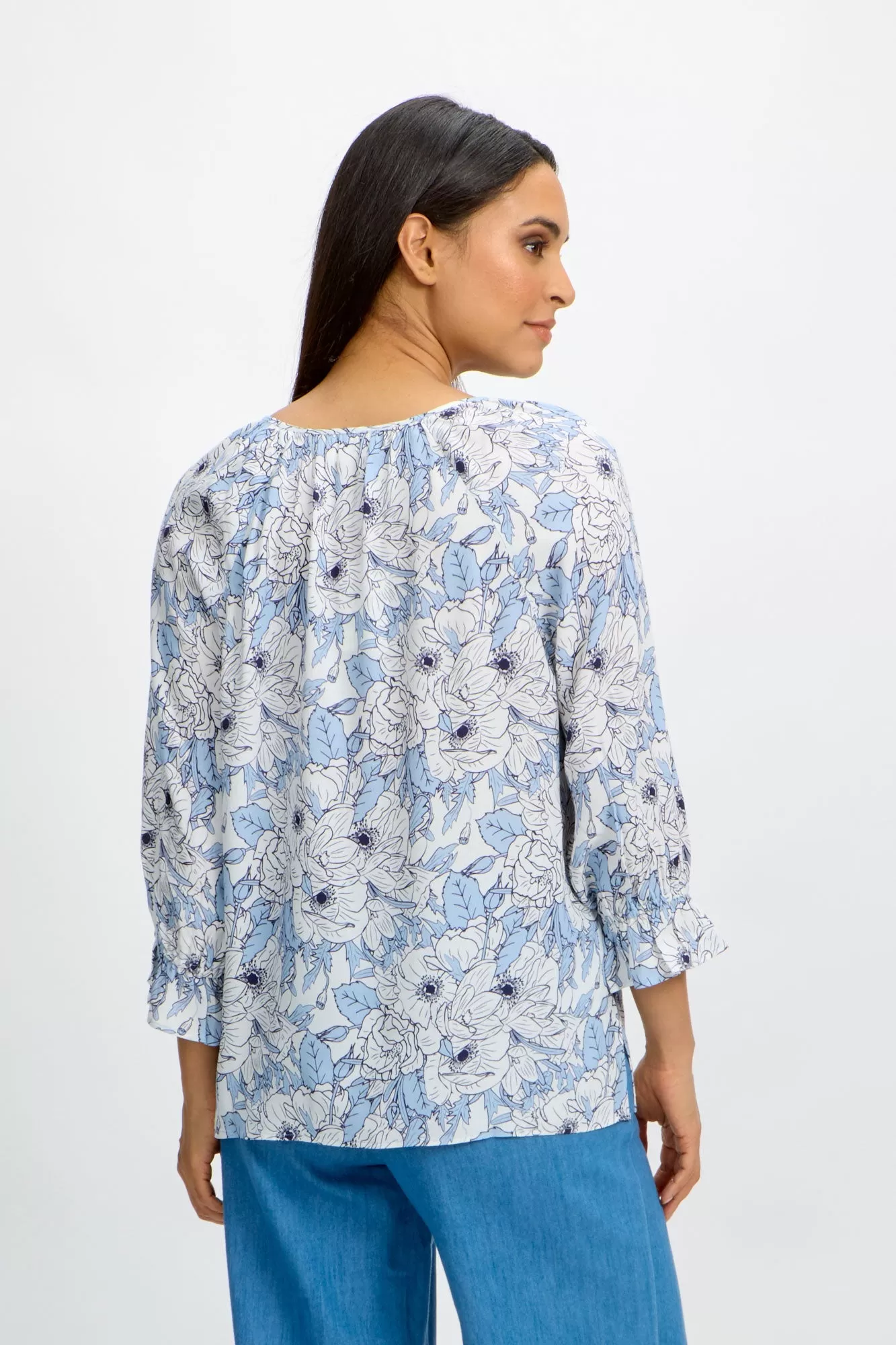 Emproved Long Sleeve Top | Blue Paisley