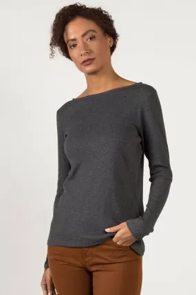 Essential Rib Boatneck Tee