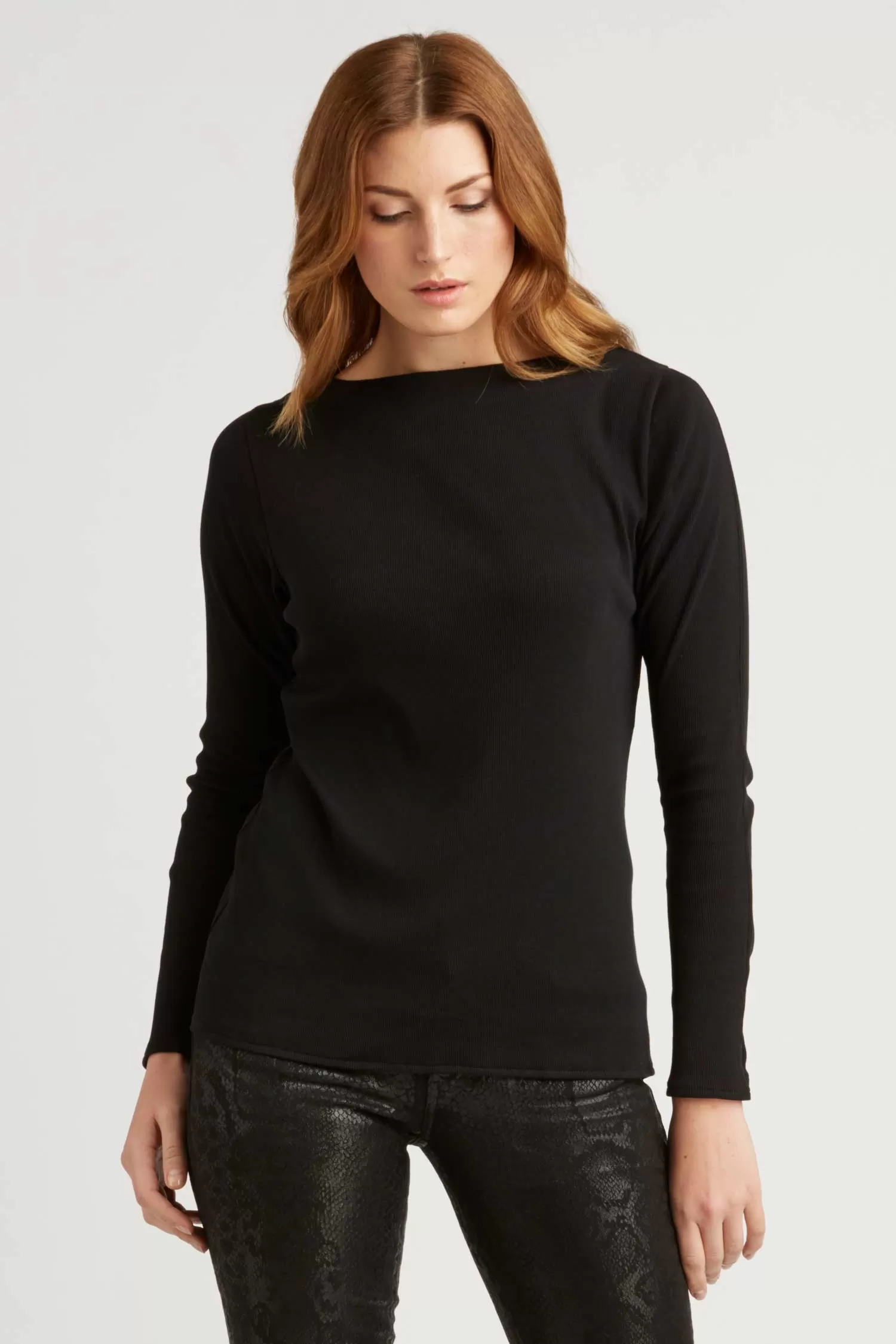 Essential Rib Boatneck Tee