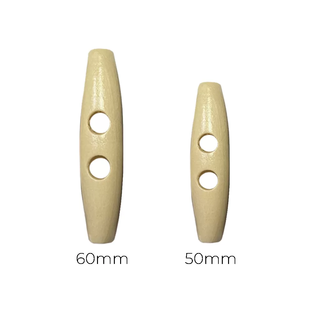 Fashion 2-Hole Oval Shape Wooden Toggle Button