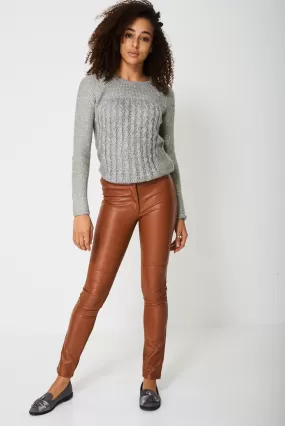 Faux Leather Trousers Ex-Branded