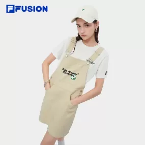 FILA FUSION INLINE CULTURE Women Overalls (Jumpsuit Dress) in Light Khaki