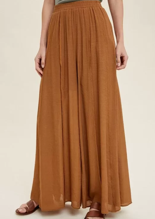 FINAL SALE - Simply Stunning Wide Leg Raw Edge Lined Pants - 4 Colors!