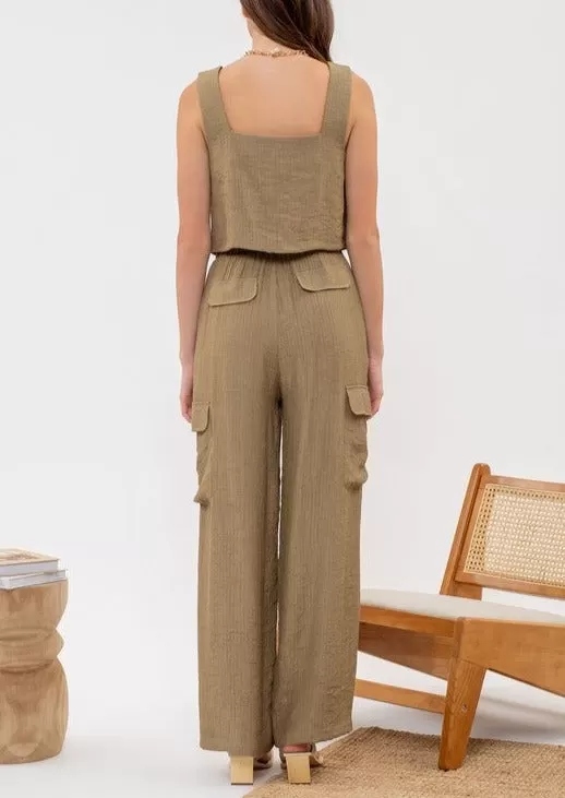 FINAL SALE - Sweet Summer Time Olive Cargo Pants