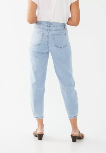 French Dressing Lightweight,Tapered Girlfriend Denim | Vintage Blue