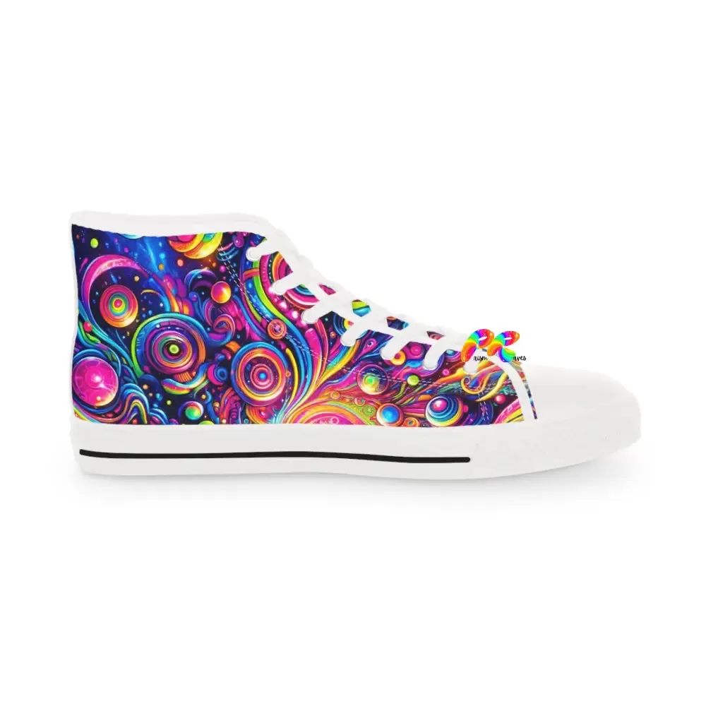 Galactic Pride Men's Canvas High Top Sneakers