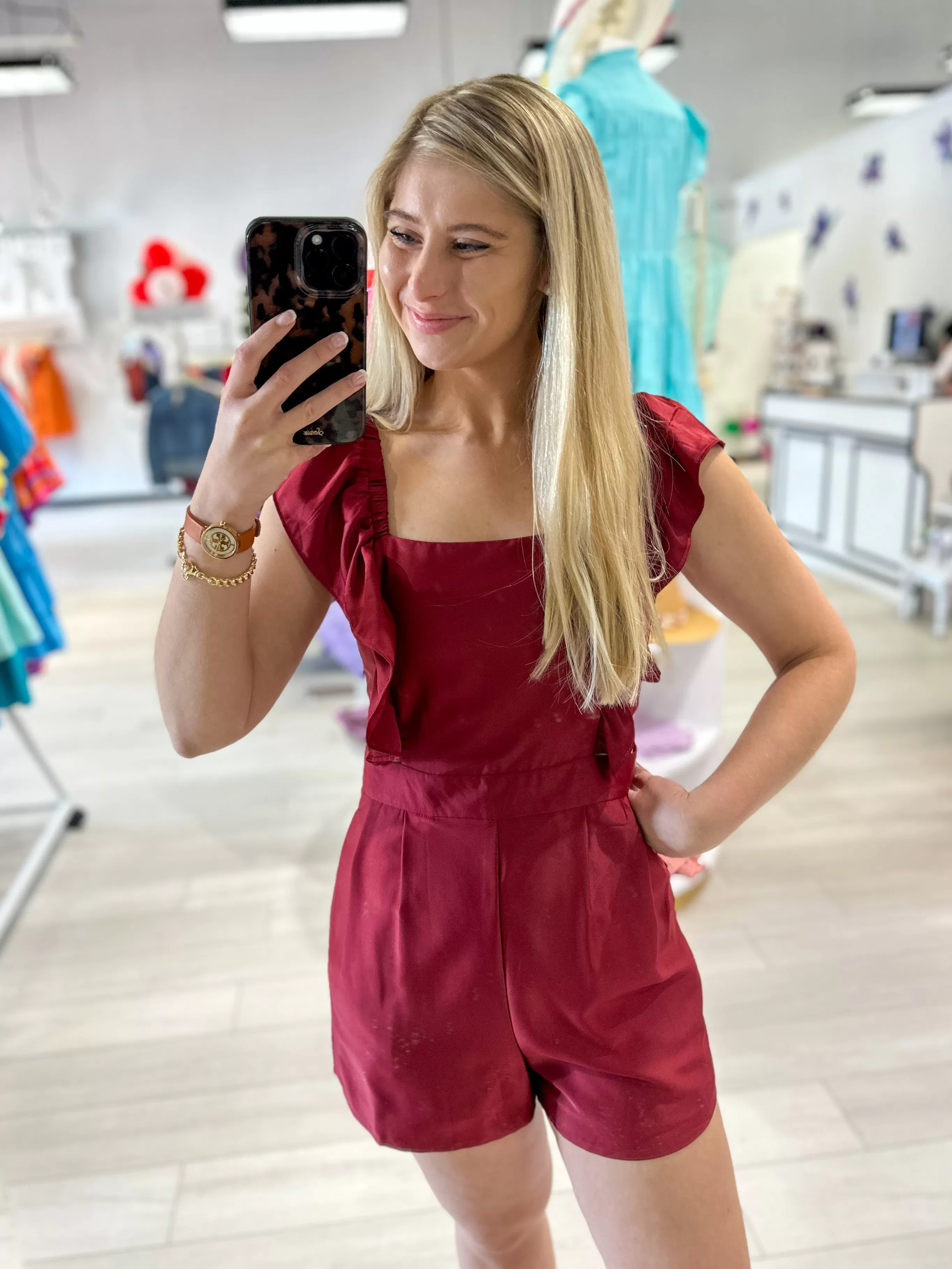 Game Ready Romper- Crimson