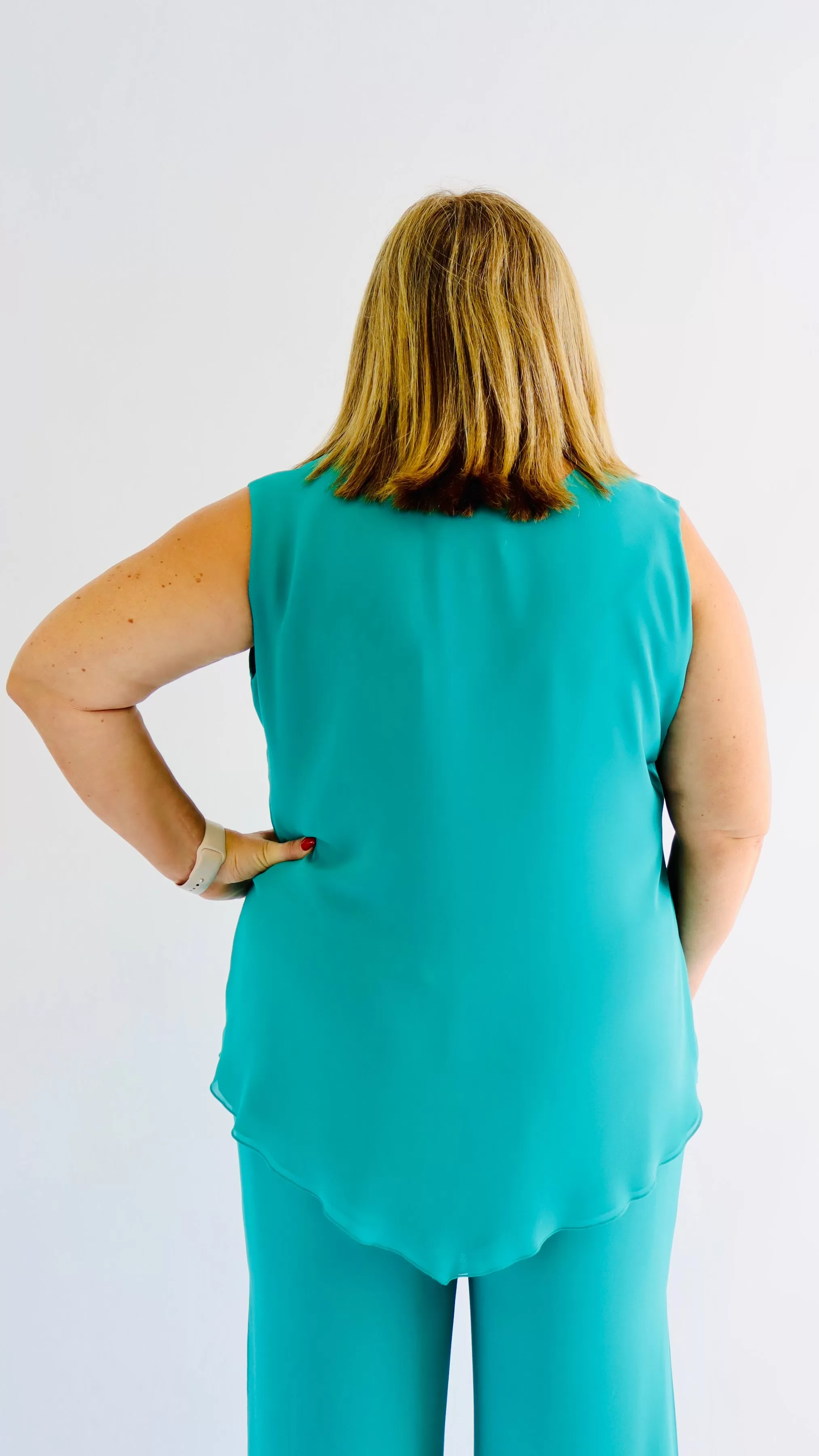 Godske Sleeveless Green Blouse