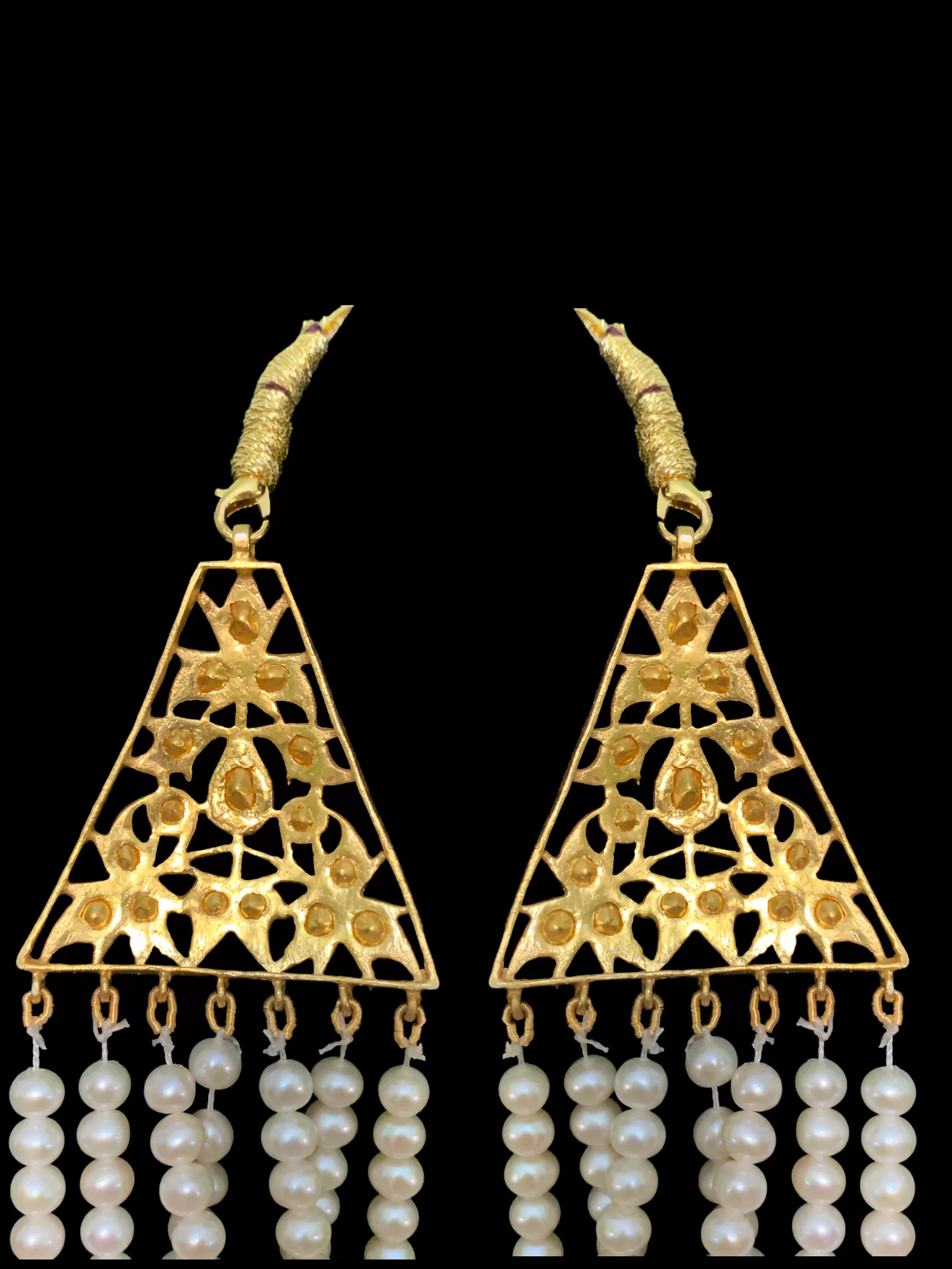 Gold plated silver Almas( polki) satlada