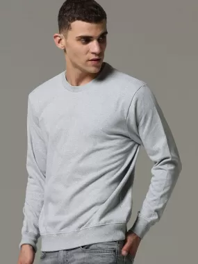 Grey Solid Sweat Shirt