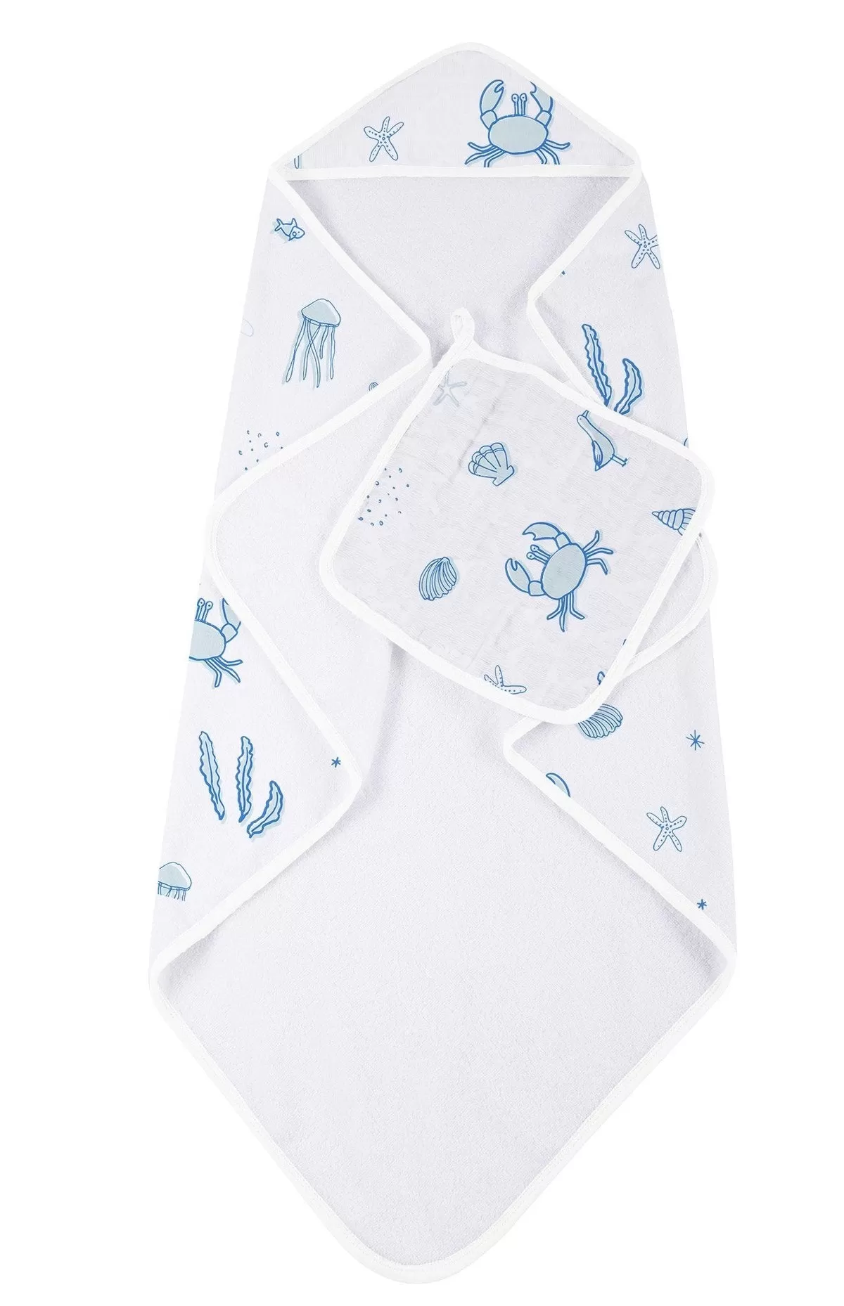 Hooded Towels & Washcloth Set (Multiple Prints)