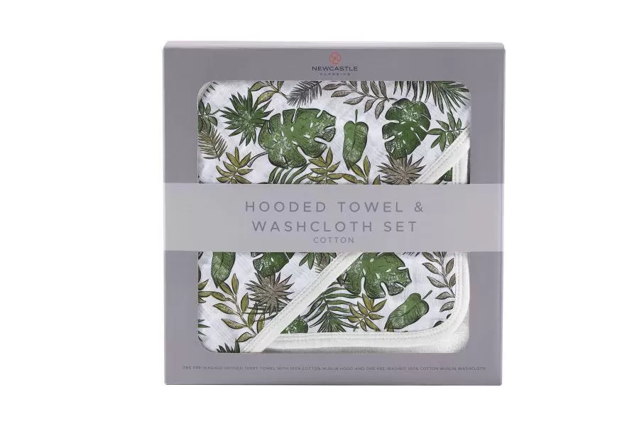 Hooded Towels & Washcloth Set (Multiple Prints)