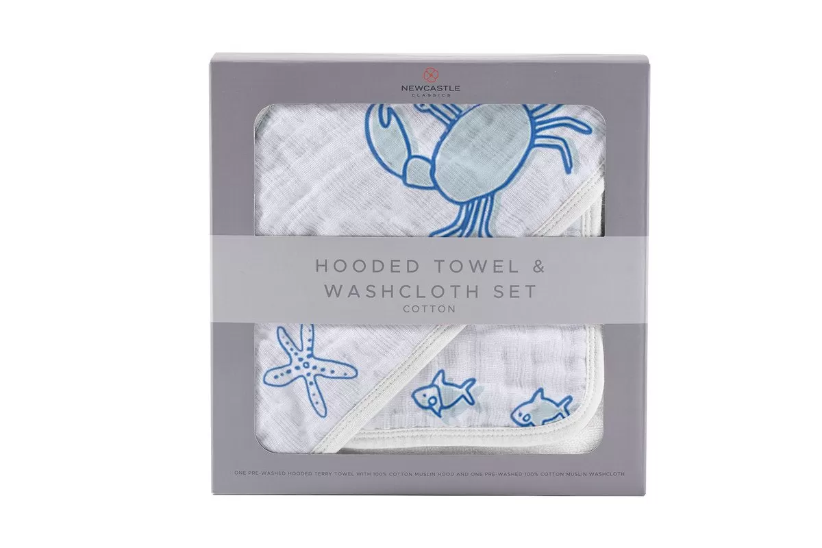 Hooded Towels & Washcloth Set (Multiple Prints)