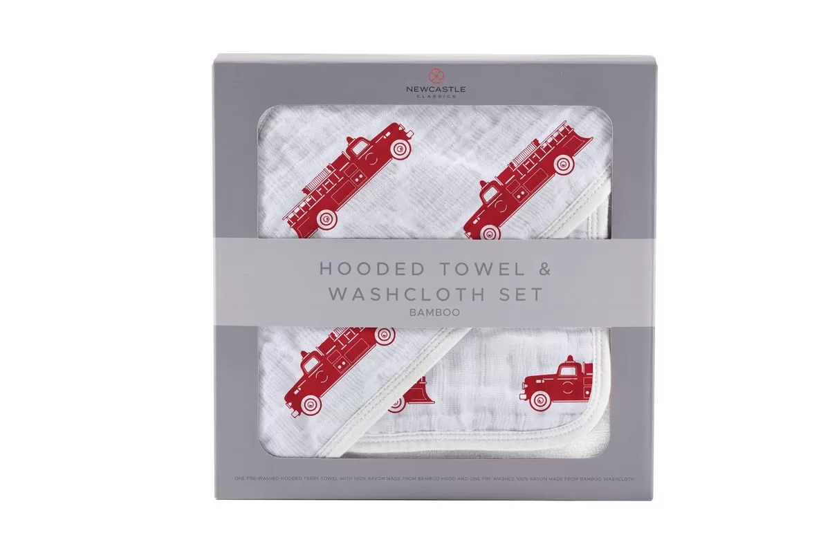 Hooded Towels & Washcloth Set (Multiple Prints)