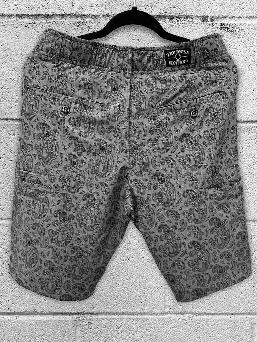 HYBRID GREY W/BLACK TDC PAISLEY SHORTS