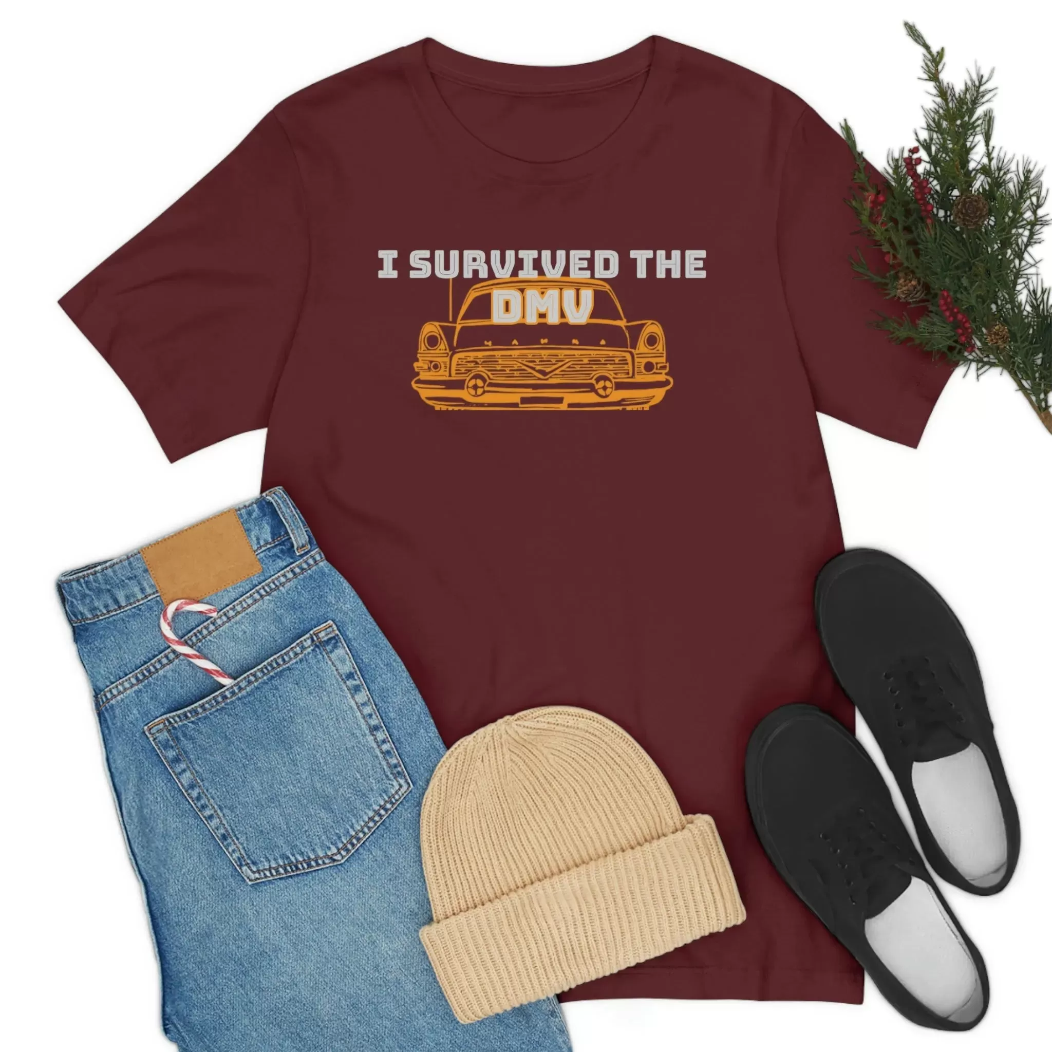 I Survived The DMV Unisex Jersey Short Sleeve Tee