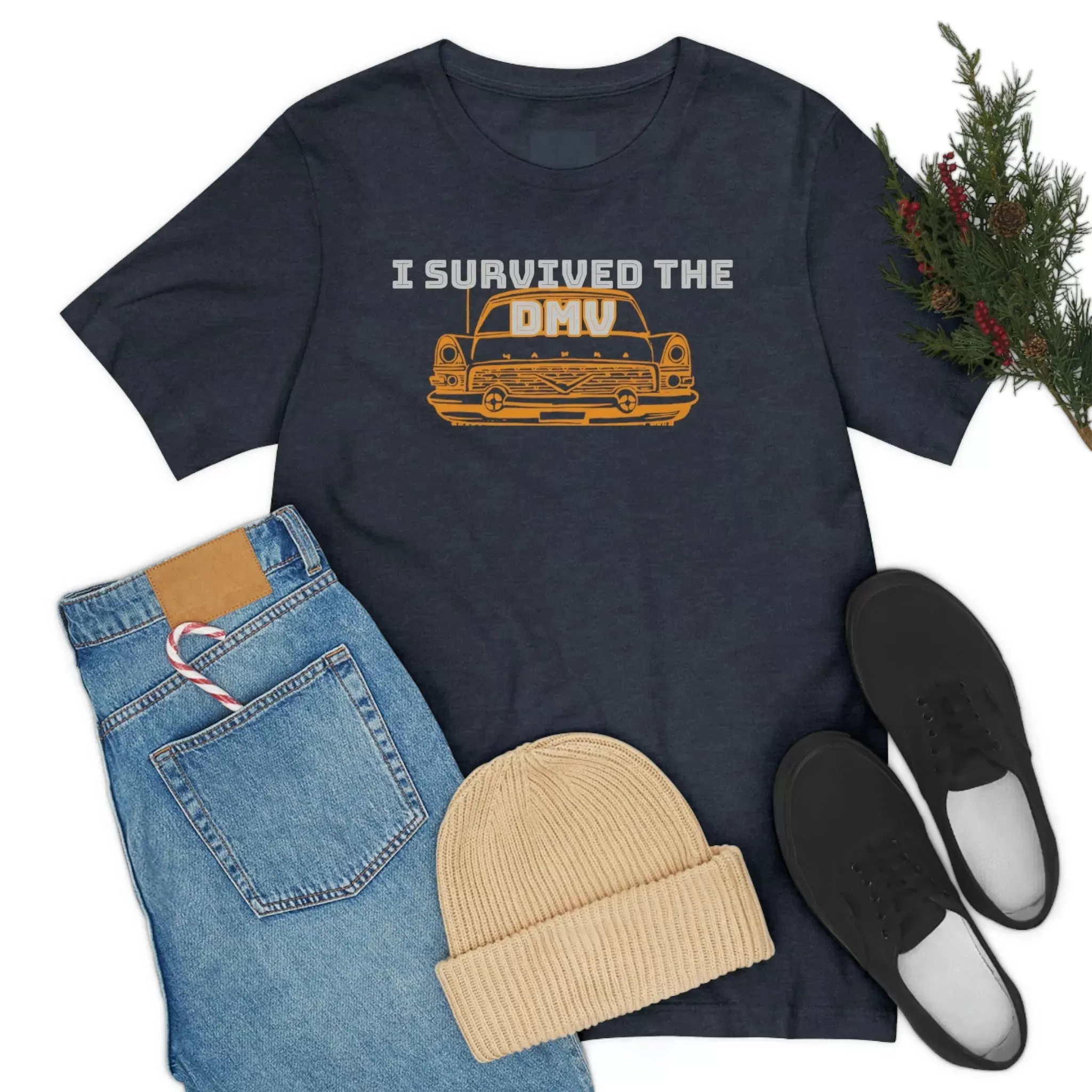 I Survived The DMV Unisex Jersey Short Sleeve Tee