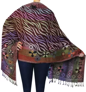 India Scarves Shawls Wool Wrap Paisley Gift (78 x 28 inches)