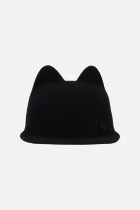 Jamie wool felt cap with cat ears