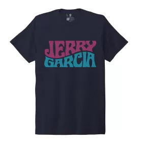 Jerry Garcia | Eco Friendly Tee | Navy Wavy Jerry Logo