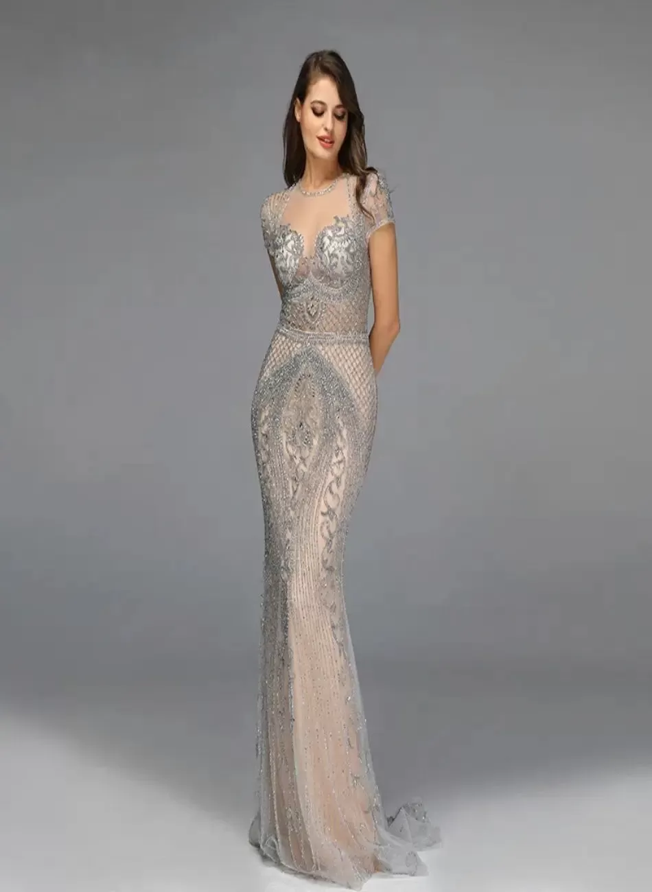 KAIA Beaded Embellished Mermaid Dress